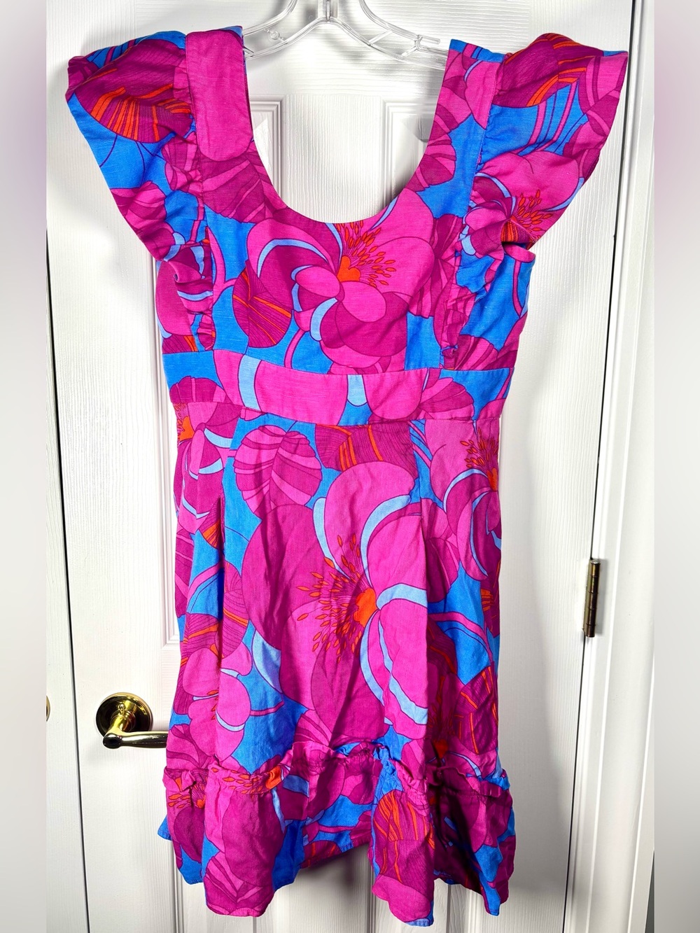 Tuckernuck X Cameran Eubanks Wimberly Wild Azalea Dress Linen Pink Dress Medium - Picture 5 of 11